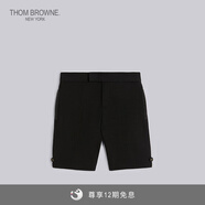 THOM BROWNE[3期免息][TB]湯姆布朗珠地羊毛童裝百慕大短褲 黑色 100 (4)