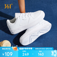 361°運動女鞋秋季開學復古厚底增高小白休閑板鞋子女682116601F-7