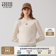 Teenie Weenie小熊女裝冬裝簡(jiǎn)約休閑時(shí)尚中領(lǐng)毛衣貼身打底衫針織衫 乳白色 S 160