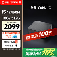 攀升 &微星 CubiNUC 迷你4K辦公商用家用高性能臺(tái)式電腦Mini口袋主機(jī)（12代酷睿i5-12450H 16G 512G）