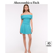 ABERCROMBIE & FITCH女裝25夏季法式性感辣妹氣質(zhì)修身一字肩露肩連衣裙KI159-5799 寶藍(lán)色 S 165/92A 標(biāo)準(zhǔn)版