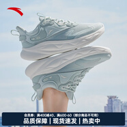 安踏（ANTA）【綿綿彈2.0】運動(dòng)鞋女秋季新款跳繩鞋女軟底跑步鞋 白灰綠-4 35.5