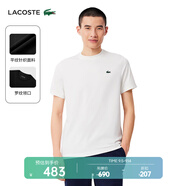 LACOSTE法國鱷魚(yú)男裝25春夏新款時(shí)尚純色運動(dòng)休閑圓領(lǐng)T恤|TH8920 001/白色 XL 6