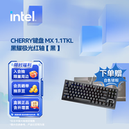 英特爾（Intel）酷睿 10代奔騰賽揚(yáng)系列CPU 臺(tái)式機(jī)處理器 盒裝CPU 櫻桃機(jī)械鍵盤(pán)MX 1.1TKL黑耀極光紅軸【黑】