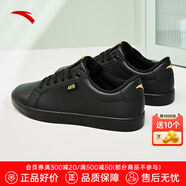 安踏板鞋男鞋夏季經(jīng)典輕便薄底運動鞋透氣百搭學(xué)生小白鞋男士休閑鞋子 【低幫8052】黑-3 39 (245mm)