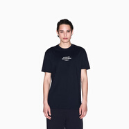 阿瑪尼（ARMANI）EXCHANGE/男女情侶款全棉正肩刺繡薄T恤夏季新款 【100棉合身版】深海軍藍色 XL (推薦：165-180b