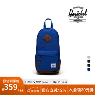 Herschel加拿大赫行 經(jīng)典系列Heritage男女單肩斜挎包手機包 品藍色/棕褐色 8升