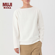 無印良品 MUJI 男式 粗棉線 長袖T恤 M6AB212 米白色 S