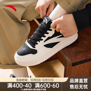 安踏（ANTA）輕松丨板鞋男鞋秋季厚底小白鞋白色休閑鞋子輕便百搭運動鞋 紙莎白/黑-3 41 （男8）