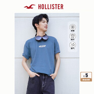 HOLLISTER【涼感】25夏季經(jīng)典LOGO情侶T恤男裝女裝KI323-5272 深藍(lán)綠色 XS (170/84A)