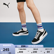 彪馬（PUMA）復古彩色透氣帆布板鞋男女百搭休閑小白鞋EVER 386393 黑色-白-01 39