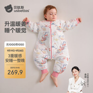 貝肽斯嬰兒睡袋暖姜恒溫兒童分腿睡袋嬰幼兒防踢被睡衣冬季加厚?鳳鸞S