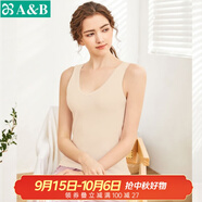 AB內(nèi)衣女士全棉本命年大紅彈力蕾絲花邊打底衫吊帶衫女式背心8191 淡玉 2XL