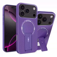 科聞適用蘋果17promax手機(jī)殼iPhone16重工機(jī)甲風(fēng)15防摔支架14Pro磁吸保護(hù)套13男12后殼plus女高級外殼e 紫色自帶支架超強(qiáng)防摔 iPhone16