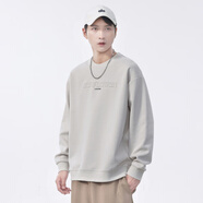 凱登獅（KEIDENLION）海瀾家之優(yōu)選衛衣男2025秋季款寬松圓領(lǐng)長(cháng)袖t恤男士上衣外套百搭 sxs-876米灰 M