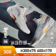 李寧桀驁籃球鞋男鞋秋季透氣網(wǎng)面穩(wěn)定高回彈籃球外場鞋ABFT035 標準白-9 47.5