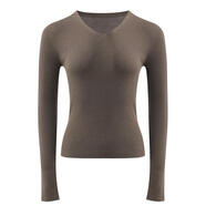 GIRDEAR/哥弟秋冬新款綿羊毛針織衫修身百搭氣質(zhì)針織上衣1399771 咖啡棕 均碼 5(碼)