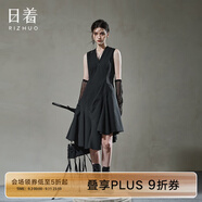 日著(zhù)RIZHUO【商場(chǎng)同款】A字裙連衣裙2024夏季新女不規則收腰夏裙 尋黑 S