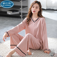 帕蘭朵睡衣女春秋季純棉韓版卡通長(cháng)袖大碼兩件套裝24秋冬款家居服可外穿 ZW1248 M碼(建議75-95斤)