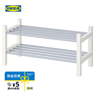 宜家（IKEA）TJUSIG圖西格門廳鞋架家用門口收納置物架現(xiàn)代簡約玄關凳 白色鞋架79cm
