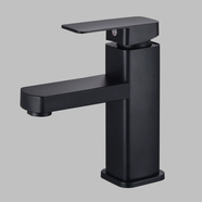 不銹鋼水龍頭單孔冷熱出水面盆洗漱臺衛生間浴室柜家用龍頭 【貴族黑】單冷水矮款龍頭(500g)