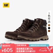 CAT卡特工裝靴高幫馬丁靴鞋子男鞋男士城市機能戶(hù)外牛皮面防七夕禮物 褐色 41