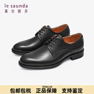 萊爾斯丹（le saunda）男鞋低幫系帶商務(wù)正裝鞋德比皮鞋4TM61101 黑色 BKL 39