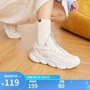 361°361度運(yùn)動(dòng)鞋女鞋【靈狐】秋季新網(wǎng)面透氣休閑鞋回彈女跑鞋貓貓鞋 羽毛白/淺青色【春秋密網(wǎng)】 39