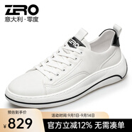 零度男鞋休閑皮鞋男士戶(hù)外板鞋頭層牛皮戶(hù)外鞋靴透氣小白鞋時(shí)尚休閑鞋 白色【官方發(fā)售】 42