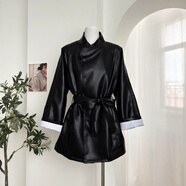 BMOI黑色皮衣外套女感2025新款秋季酷颯風(fēng)氣質(zhì)巨好看的夾克中長(cháng)款 黑色【甜酷酷颯中長(cháng)款顯瘦皮衣外套】 S 【小鳥(niǎo)依人】