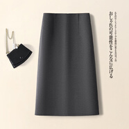 唐謎高檔西裝半身裙女秋冬季2025新款通勤中長款包臀一步裙后開叉裙子 【毛呢料】灰色-短款60CM L (28) 推薦105-115斤