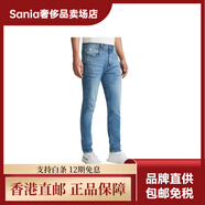 凱文克萊（Calvin Klein）高彈中腰拉鏈長(zhǎng)褲直腳牛仔褲男款牛仔深藍(lán) 1A4-牛仔深藍(lán) 36