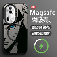 億色師適用OPPOReno11手機(jī)殼Reno11火影忍者磁吸殼超火鳴人全包防摔保護(hù)套新款男動(dòng)漫佐助感潮牌磨砂鐳射 月光黑C-鳴人R01【磁吸】 OPPO Reno 11