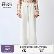 Teenie Weenie小熊女裝衛(wèi)褲2025年秋季新款柔軟舒適抽繩刺繡休閑褲 燕麥色 L
