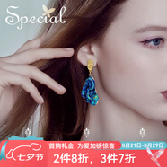 special歐美個(gè)性夸張合金耳墜耳釘女耳環(huán)遙望銀河系 無(wú)耳洞拍【帶耳夾轉換器】