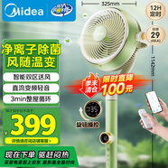 美的（Midea）【小青檸鮮風(fēng)】SPI凈離子除菌空氣循環(huán)扇家用落地扇電風(fēng)扇直流變頻四季凈化扇空調伴侶GDG24FG