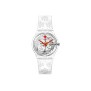 斯沃琪（Swatch）【官方直銷(xiāo)】瑞士手表男女表透明簡(jiǎn)約學(xué)生石英腕表考試七夕禮物 GIRLS DON'T CRY BY VERDY