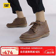 CAT卡特25秋季新品男士戶外經(jīng)典牛皮低幫休閑鞋 深卡其色 40