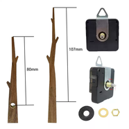 中掌柜5168靜音石英鐘機芯北歐時(shí)尚家用裝飾胡桃木指針掛鐘配件掃秒鐘芯 軸長(cháng)13靜音機芯+鐵掛鉤+A108木指 10英寸