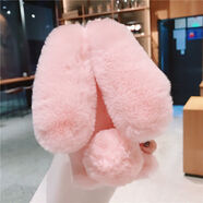 奉希耳朵11X13ProMax卡通毛絨XR機(jī)殼兔子1216pus適用秋冬iphone15手軟殼/創(chuàng)意毛茸茸6s立體蘋果16防摔 冬季新款【粉色】毛絨兔子｜暖手軟殼 iPhone 12