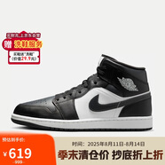 耐克NIKE男子休閑鞋喬丹AJ1 JORDAN1中幫運(yùn)動鞋DQ8426-010黑白42