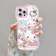X適用蘋果16promax手機(jī)保護(hù)殼新款滿屏KT貓iphone15pro套14plus鏡頭全包13/12VIVO小米華為蘋果OPPO yu5263滿屏KT貓 iPhone16