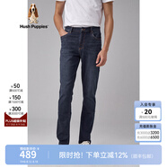 Hush Puppies暇步士男裝秋冬男士直筒寬松牛仔褲 055中藍(lán)2 42