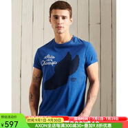 superdry極度干燥男士T恤短袖套頭潮流新款 DARK BLUE L