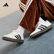 adidas T頭鞋 VL COURT復古板鞋德訓鞋男女阿迪達斯輕運動   漢玉白/黑色/樹脂黃   36.5