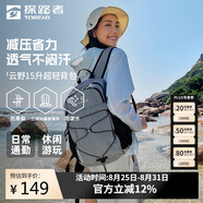 探路者（TOREAD）云野雙肩背包戶(hù)外徒步旅游登山包15L輕量化透氣耐磨通勤書(shū)包 灰綠