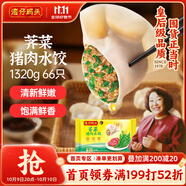 灣仔碼頭薺菜豬肉水餃1320g66只早餐食品速食面點(diǎn)生鮮速凍餃子