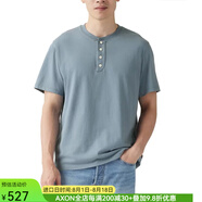 李維斯亨利衫短袖夏季T恤短袖男裝國(guó)際大牌純棉舒適透氣2025年新款服飾 Steam Blue S （適合胸圍88.9-94厘米)