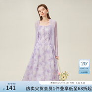 范思藍(lán)恩薄款長(zhǎng)袖遮陽(yáng)針織衫開(kāi)衫女夏季甜美鏤空空調(diào)衫24FS12119 薰衣草色 M
