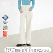 對(duì)白復(fù)古時(shí)髦闊腿牛仔褲女2025秋新款內(nèi)里抓絨寬松直筒拖地長(zhǎng)褲 復(fù)古牛仔白 29